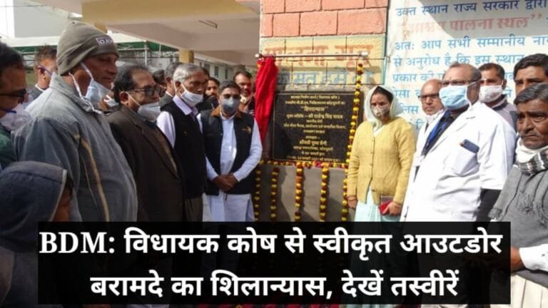 Foundation stone of outdoor porch approved from MLA Fund organized, see, photos…