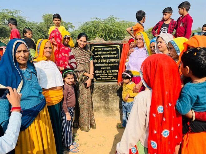 Behror : गाँव में ओपन जिम का निर्माण, युवाओं एवं महिलाओं में खासा उत्साह 2 Behror: Construction of open gym in the village