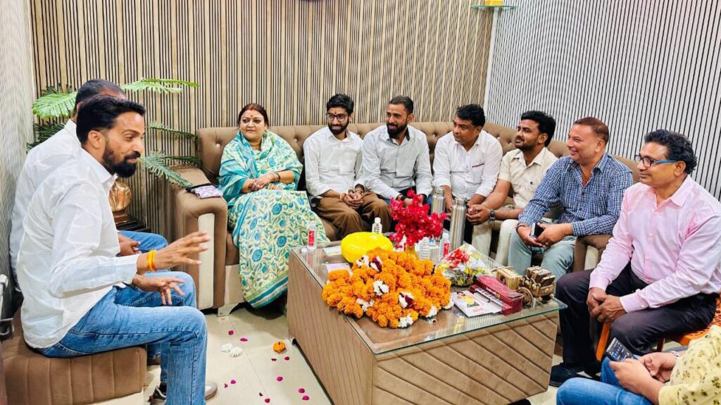 कोटपूतली-बहरोड़ जिला क्षेत्र के पूतली में ममता भूपेश का भव्य स्वागत