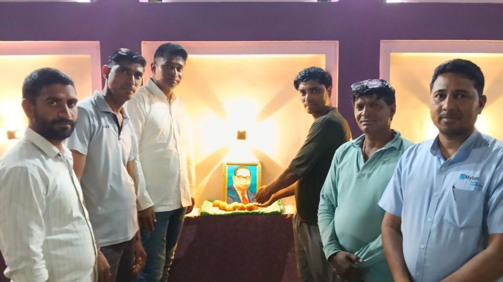 पावटा - प्रागपुरा में धूमधाम से मनाई गई बाबा साहेब की 135वीं जयंती, शिक्षा और सामाजिक समानता पर दिया जोर