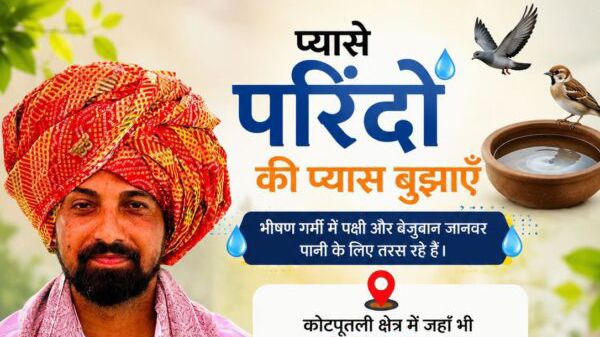 कोटपूतली-बहरोड़ जिले में पशु-पक्षियों के लिए फरिश्ता बने तारा पूतली, सूखे कुंडों में भरवाएंगे पानी
