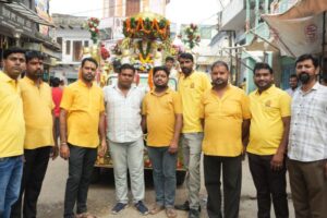 पावटा में गणेश चतुर्थी की धूम, शाही लवाजमे के साथ निकली शोभायात्रा