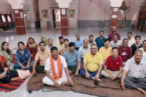 कोटपूतली-बहरोड़ जिला मुख्यालय के राम भवन प्रभात फेरी के वार्षिक उत्सव की तैयारियों पर मंथन