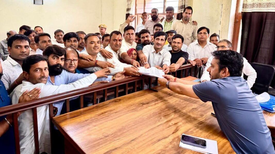 पावटा-प्रागपुरा पालिका अध्यक्ष पद के लिए दो प्रत्याशियों ने भरे नामांकन