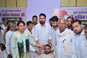 कोटपूतली-बहरोड़ जिले में सचिन पायलट के जन्मदिन पर 101 यूनिट रक्त संग्रहित