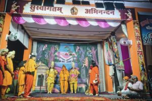 आदर्श रामलीला मंडल पावटा के कलाकारों ने प्रभावी अभिनय से जीवंत किया ताड़का वध प्रसंग