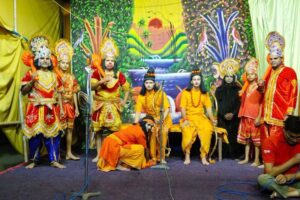 प्रागपुरा रामलीला में विभीषण शरणागति, अंगद-रावण संवाद और लक्ष्मण शक्ति लीला का मंचन