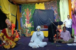 श्री आदर्श रामलीला मंडल प्रागपुरा में सुंदरकांड के प्रसंगों का सजीव मंचन