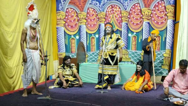 प्रागपुरा कस्बे के रामलीला मैदान में रामलीला का मंचन जारी